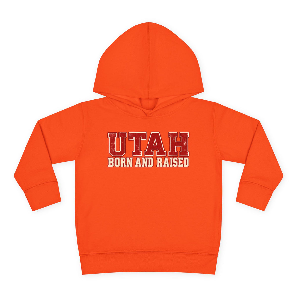 Utah Born and Raised Vintage Athletic Unisex Toddler Pullover Fleece Hoodie