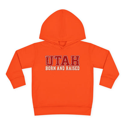 Utah Born and Raised Vintage Athletic Unisex Toddler Pullover Fleece Hoodie