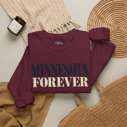 Minnesota Forever Unisex Crewneck Sweatshirt State Name Graphic