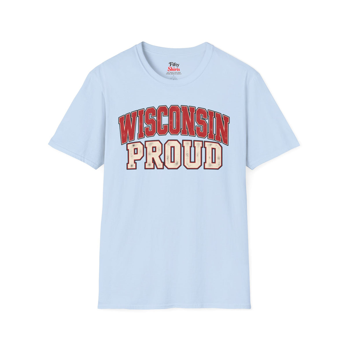 Wisconsin Proud Unisex Softstyle T Shirt State Name Graphic Tee