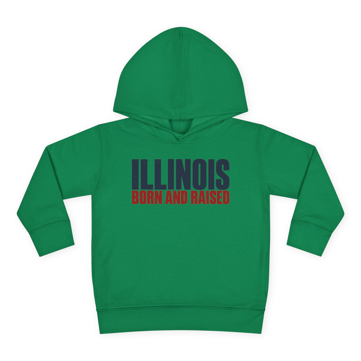 Illinois Born and Raised Modern Midwest Streetwear Unisex Toddler Pullover Fleece Hoodie