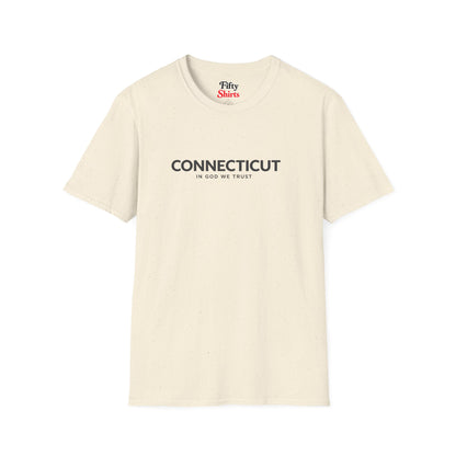 Connecticut All State In God We Trust Front Design Unisex Everyday Tee
