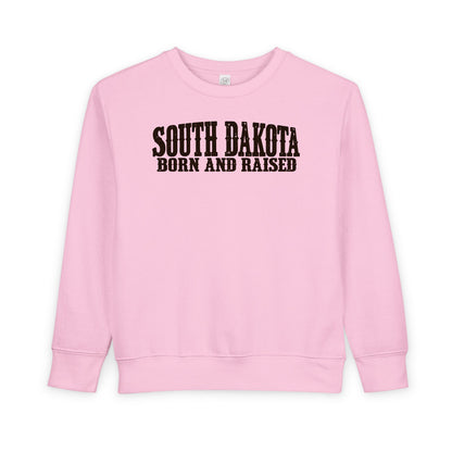 South Dakota Born and Raised Western Heritage Unisex Toddler Sweatshirt