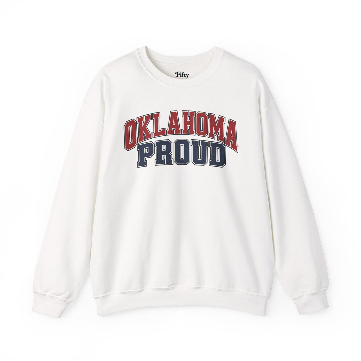 Oklahoma Proud Unisex Crewneck Sweatshirt State Name Graphic