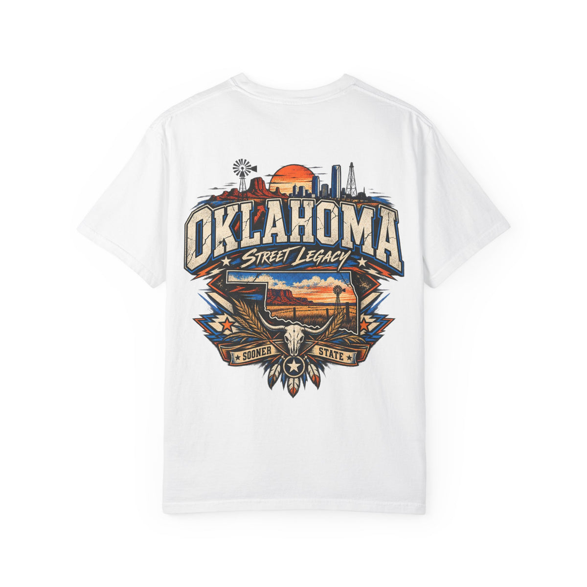 Oklahoma Street Legacy Unisex Comfort Color 1717 Streetwear Graphic Tee