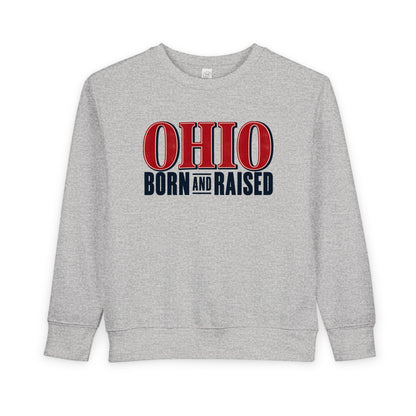 Ohio Born and Raised Premium Heritage Unisex Toddler Sweatshirt