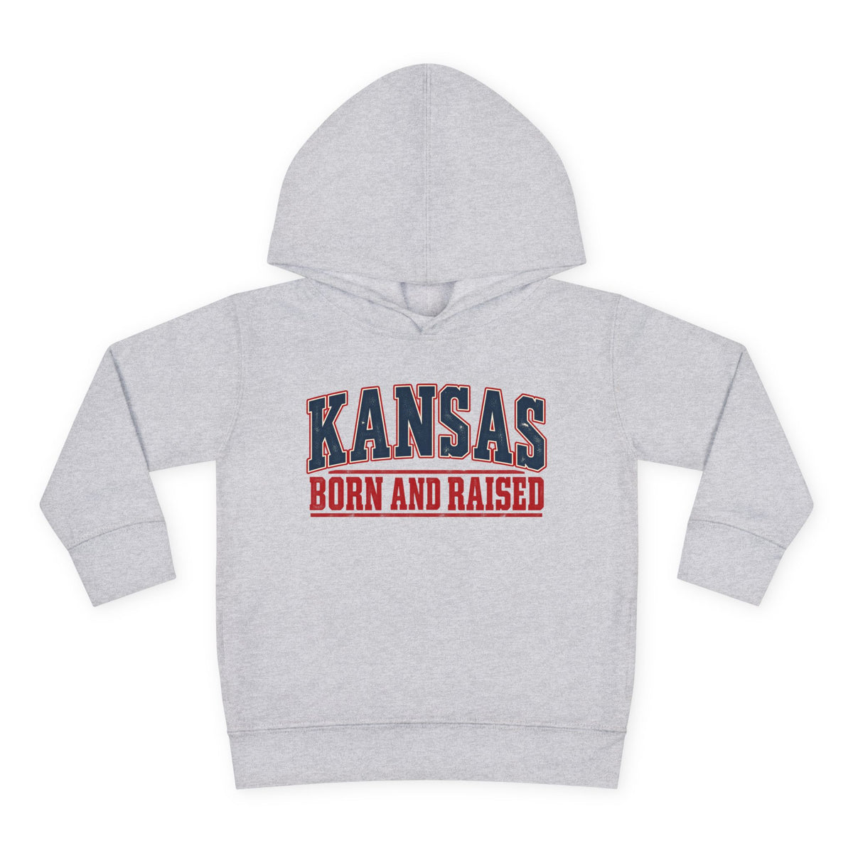 Kansas Born and Raised Small-Town Americana Unisex Toddler Pullover Fleece Hoodie