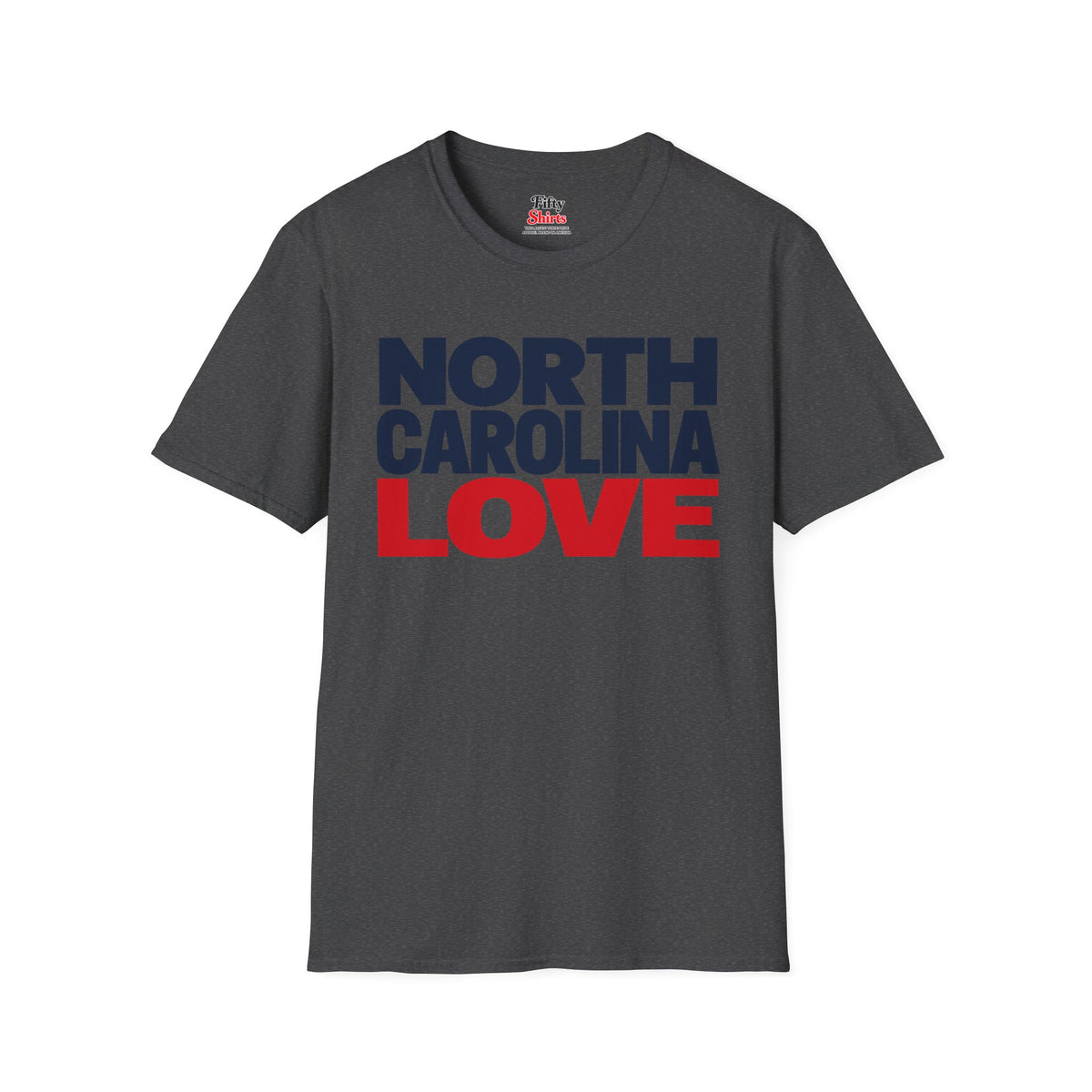 North Carolina Love Unisex Softstyle T Shirt State Name Graphic Tee
