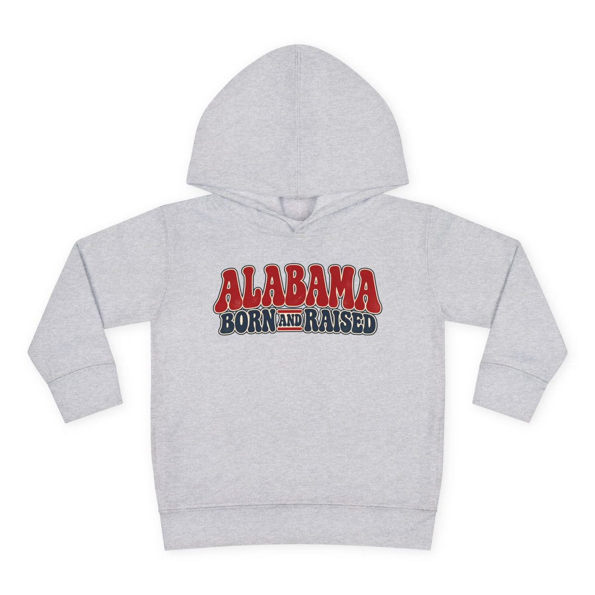 Alabama Born and Raised Retro 1970s Americana Unisex Toddler Pullover Fleece Hoodie