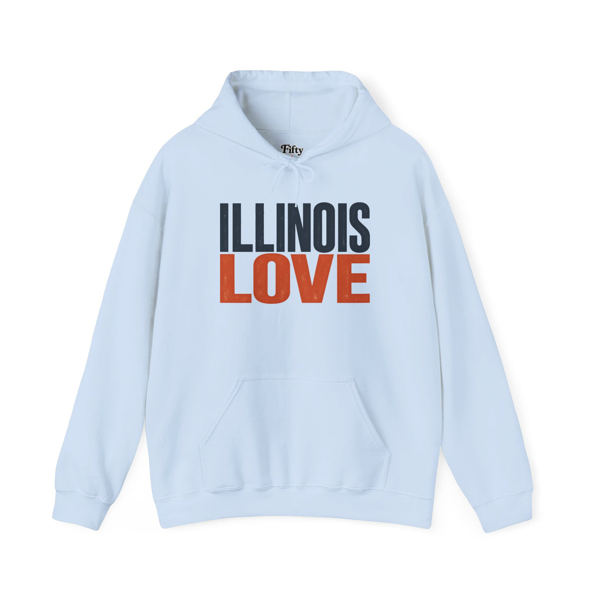 Illinois Love Unisex Hoodie State Name Graphic