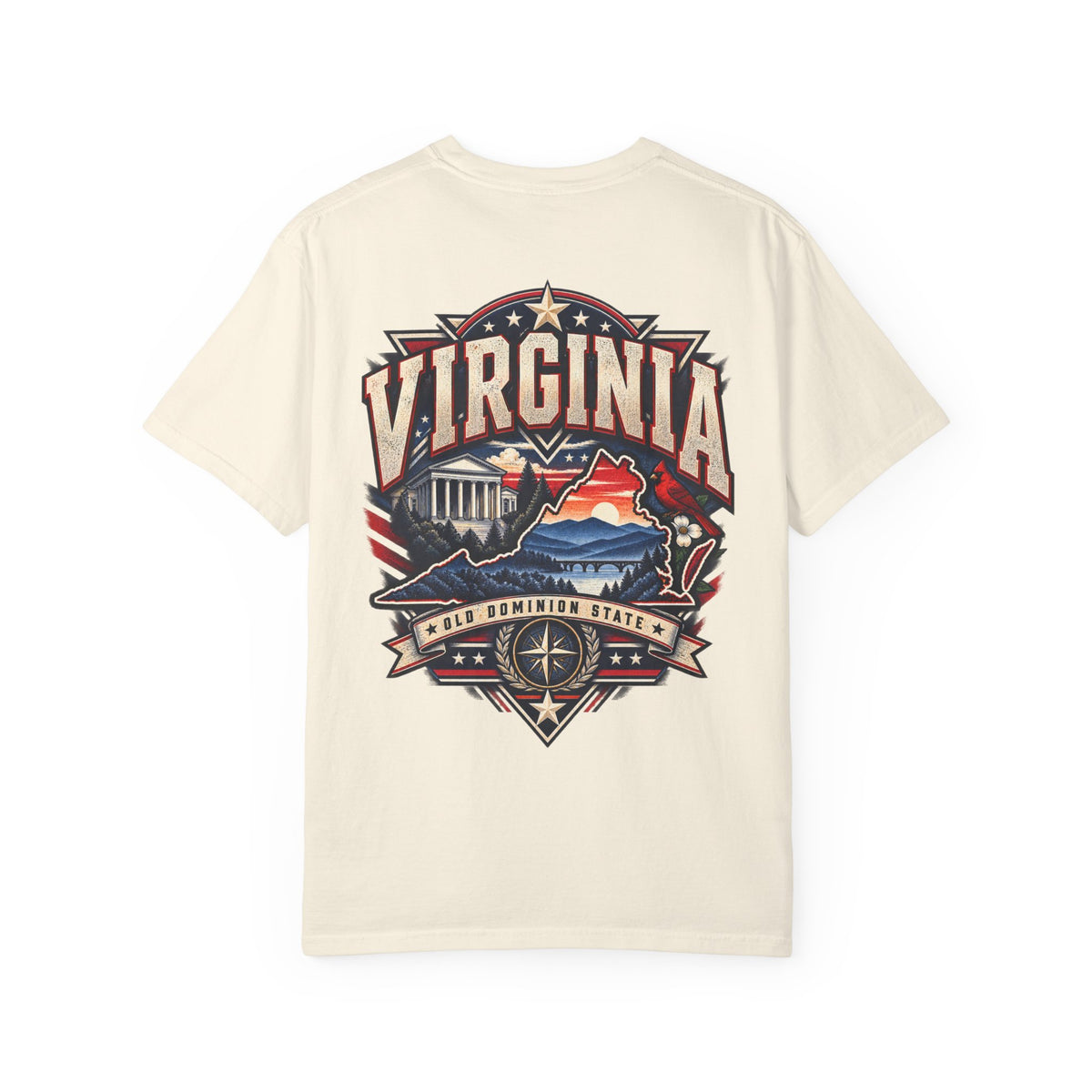 Virginia Premium Streetwear Unisex Comfort Color 1717 Streetwear Graphic Tee