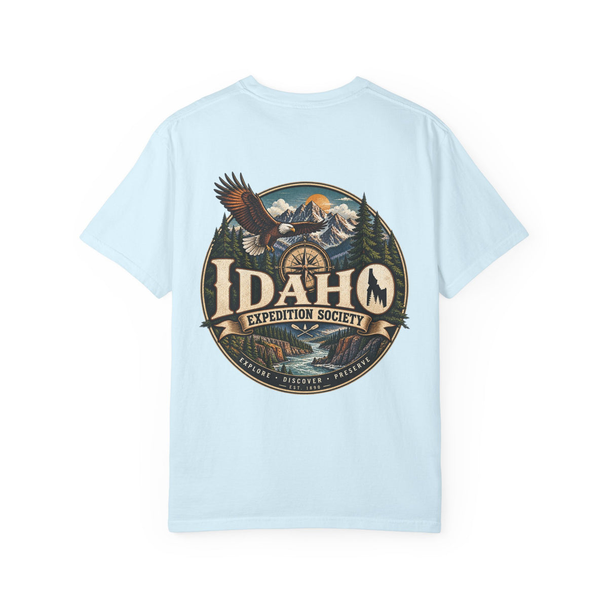 Idaho Expedition Society Unisex Comfort Color 1717 Streetwear Graphic Tee