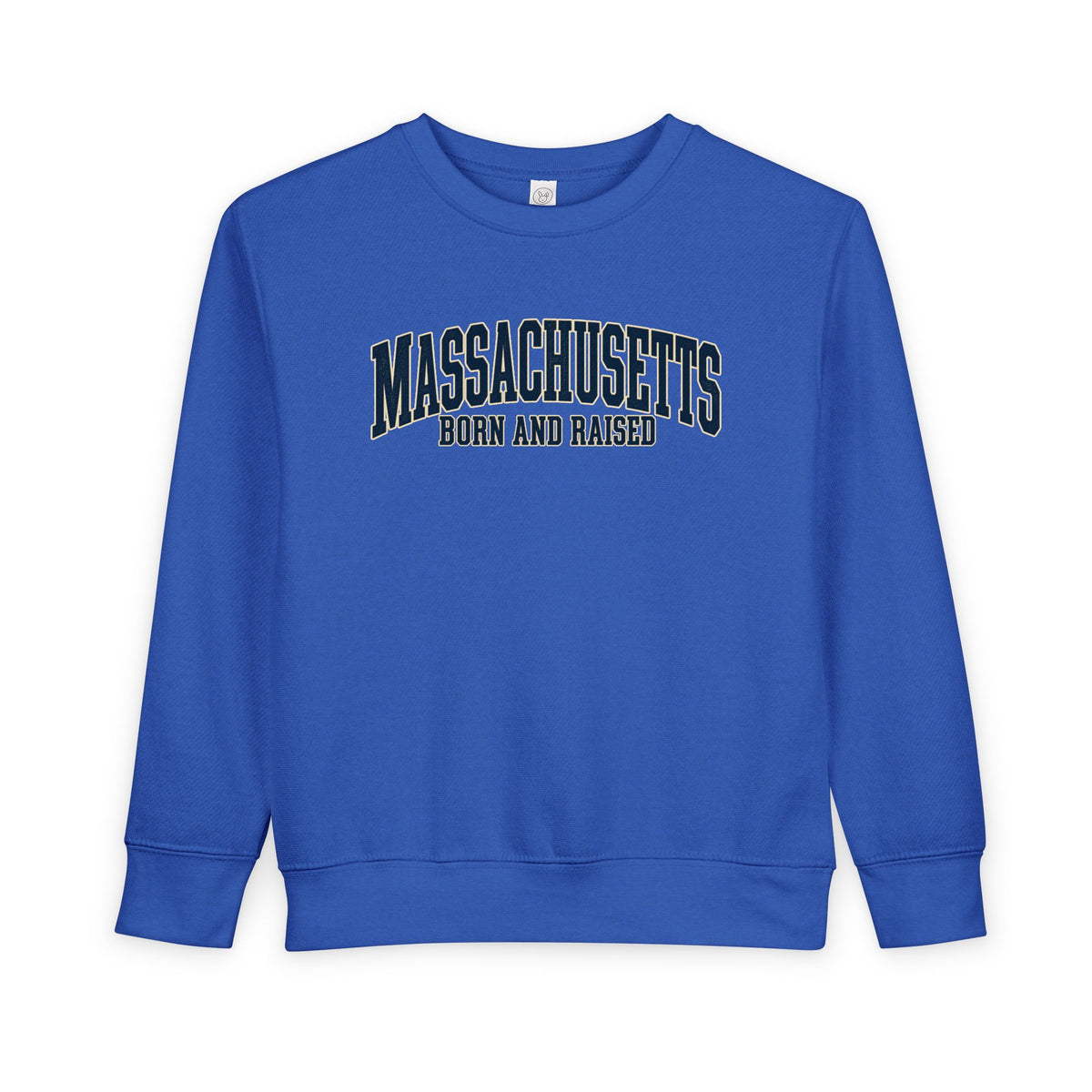 Massachusetts Born and Raised Classic Souvenir Style Unisex Toddler Sweatshirt