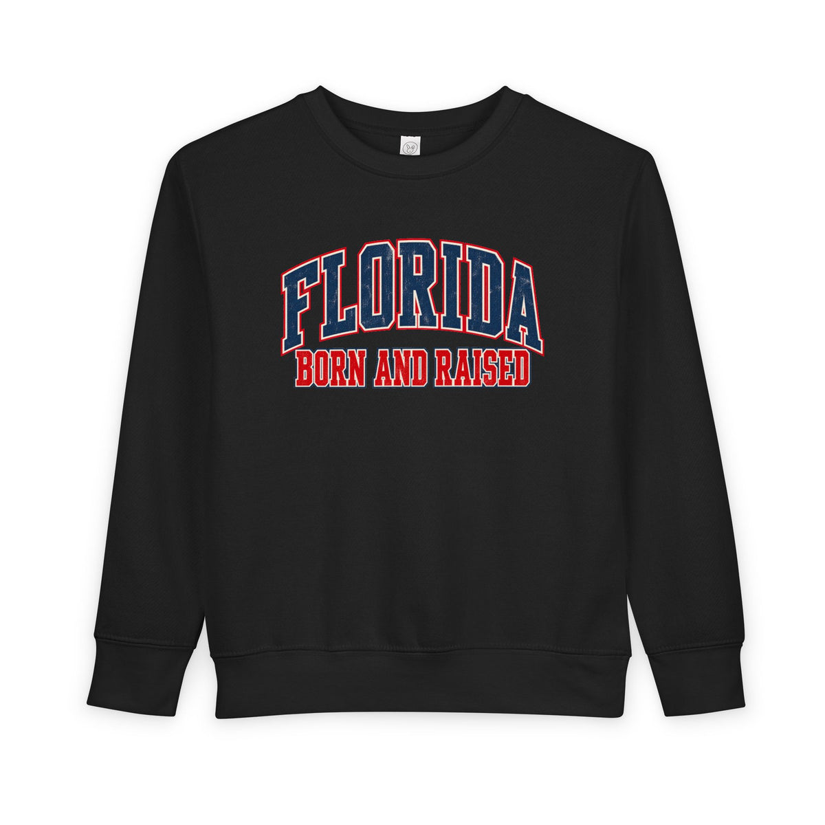 Florida Born and Raised Vintage Collegiate Unisex Toddler Sweatshirt