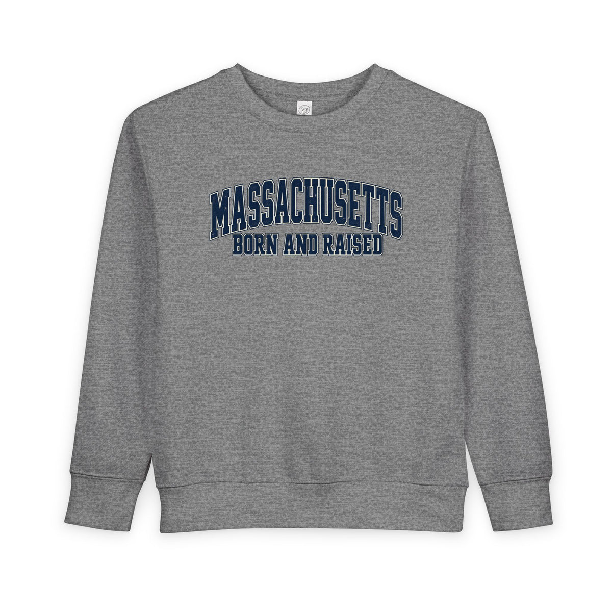 Massachusetts Born and Raised Vintage Collegiate Unisex Toddler Sweatshirt