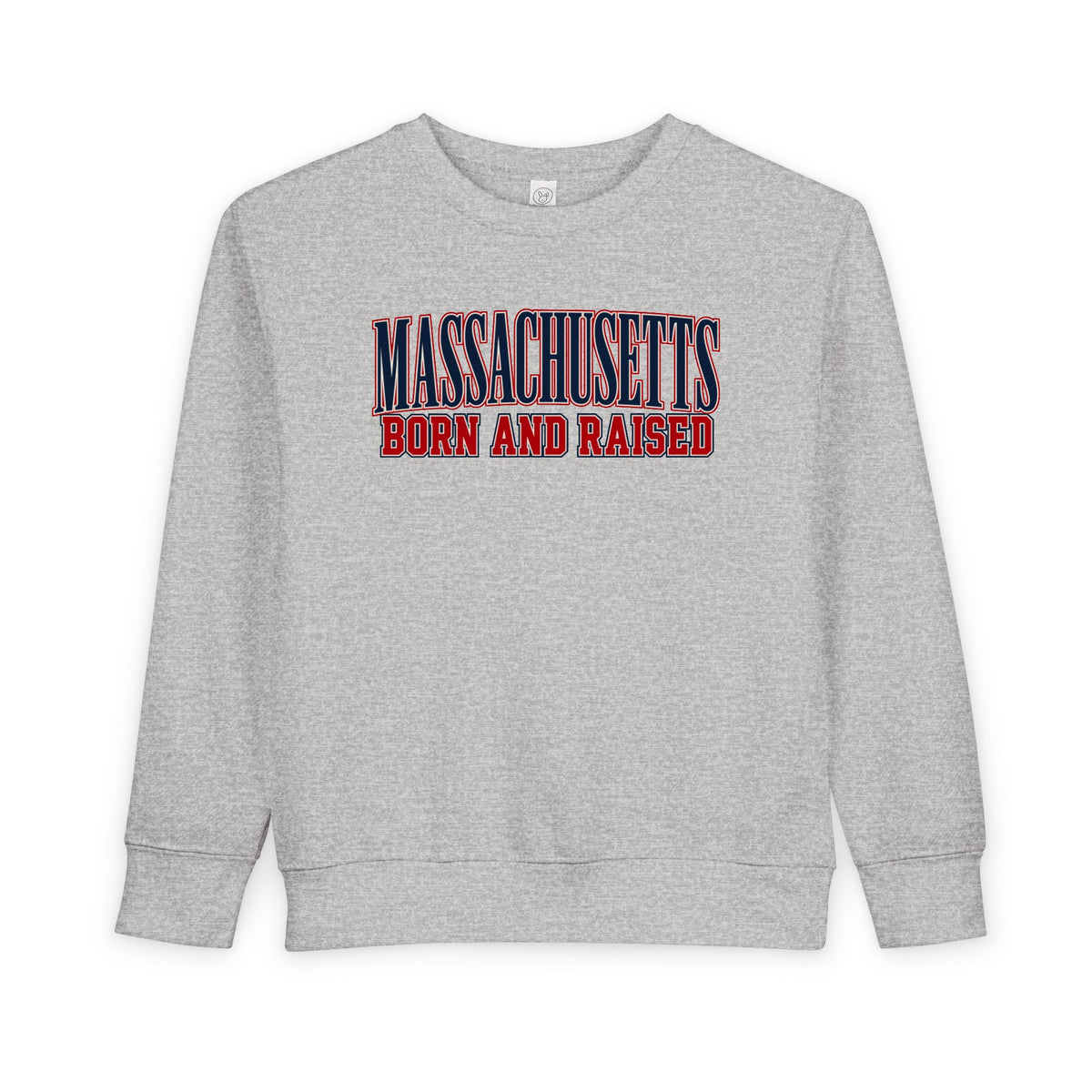 Massachusetts Born and Raised High-End Editorial Unisex Toddler Sweatshirt