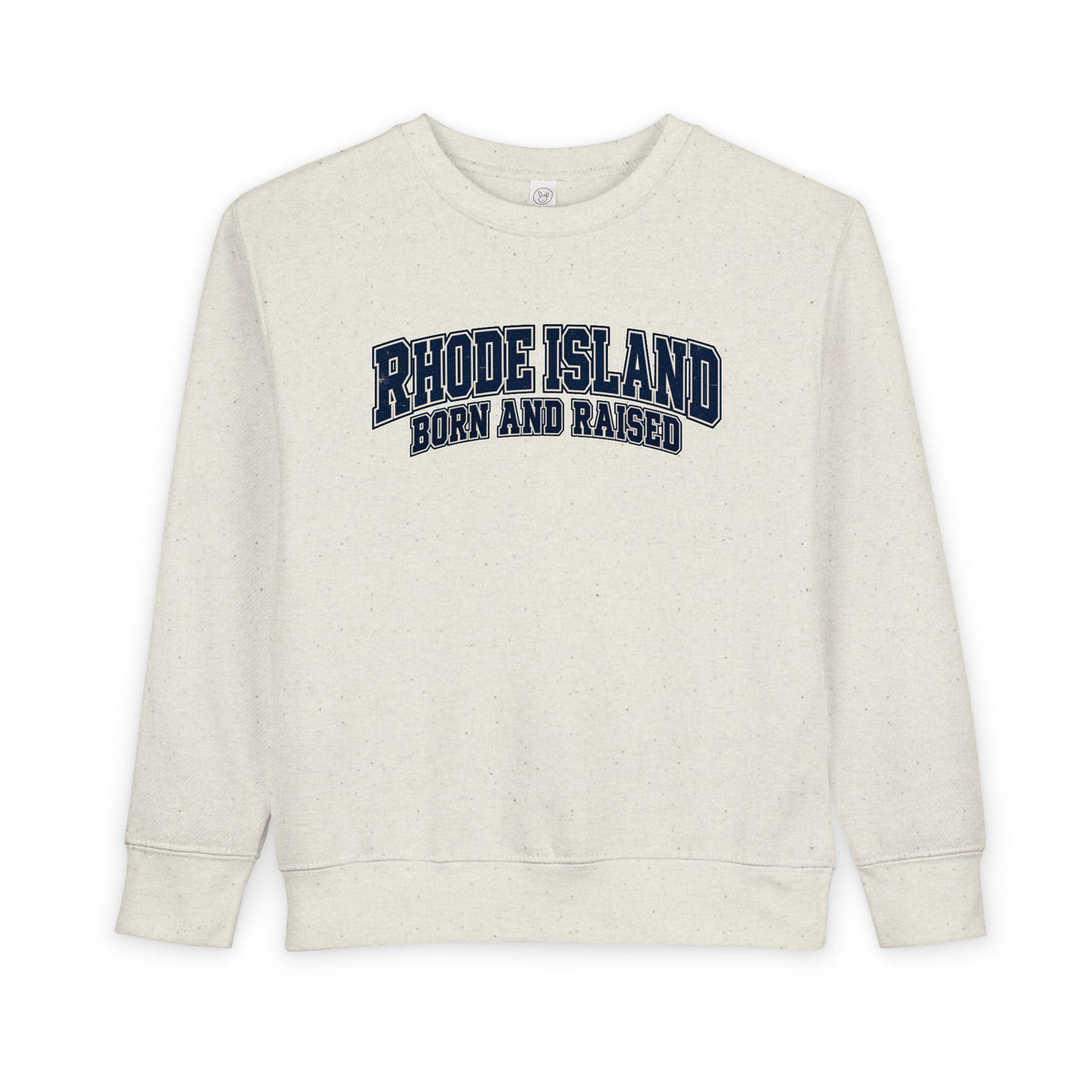 Rhode Island Born and Raised Old-School Athletic Unisex Toddler Sweatshirt