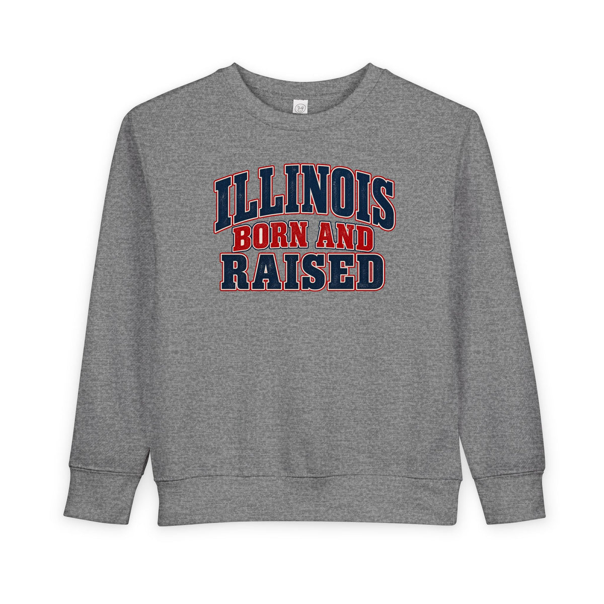 Illinois Born and Raised Classic  Heritage Unisex Toddler Sweatshirt