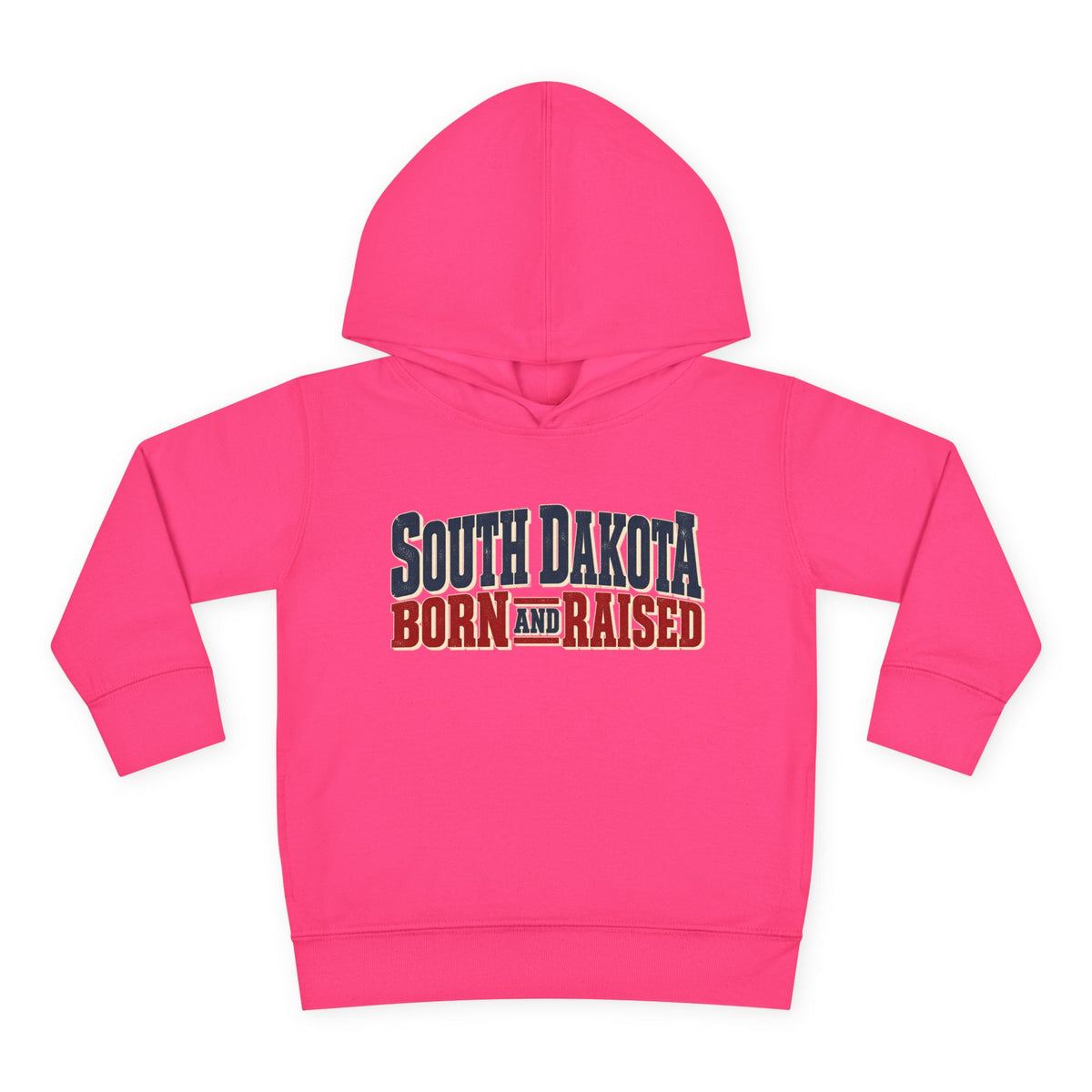 South Dakota Born and Raised Vintage Americana Unisex Toddler Pullover Fleece Hoodie