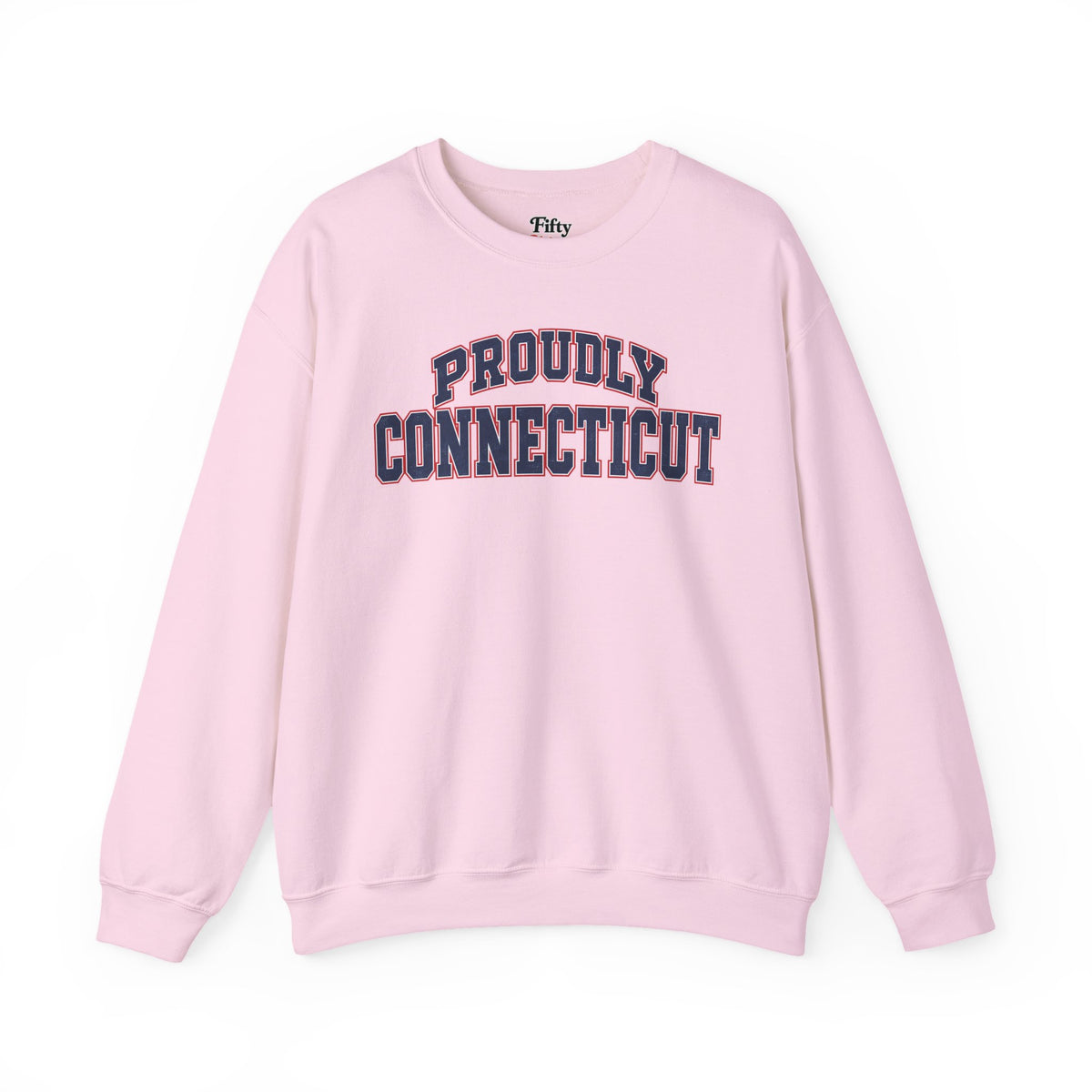 Proudly Connecticut Unisex Crewneck Sweatshirt State Name Graphic