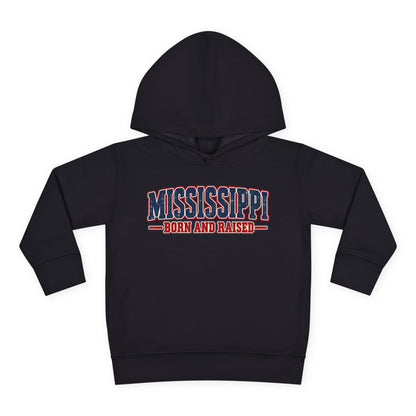 Mississippi Born and Raised Old-School Sign Unisex Toddler Pullover Fleece Hoodie