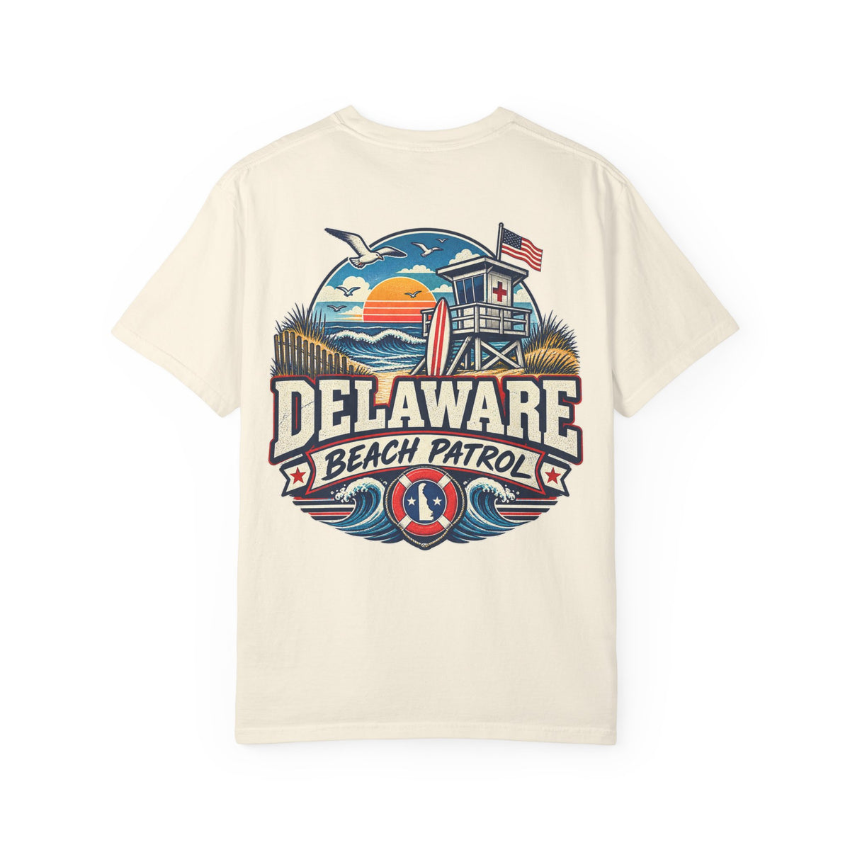 Delaware Beach Patrol  Unisex Comfort Color 1717 Streetwear Graphic Tee