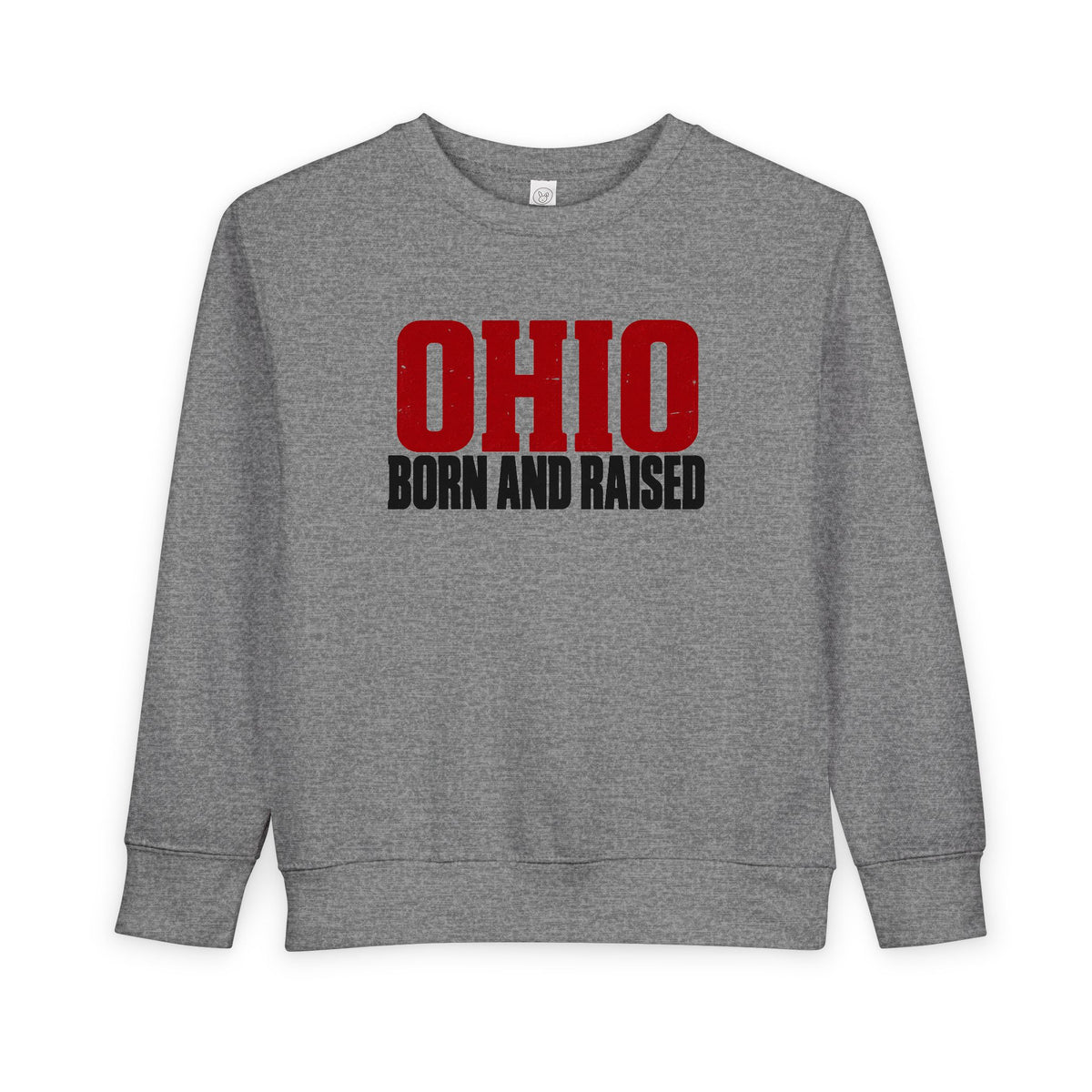 Ohio Born and Raised Minimal Heritage Unisex Toddler Sweatshirt