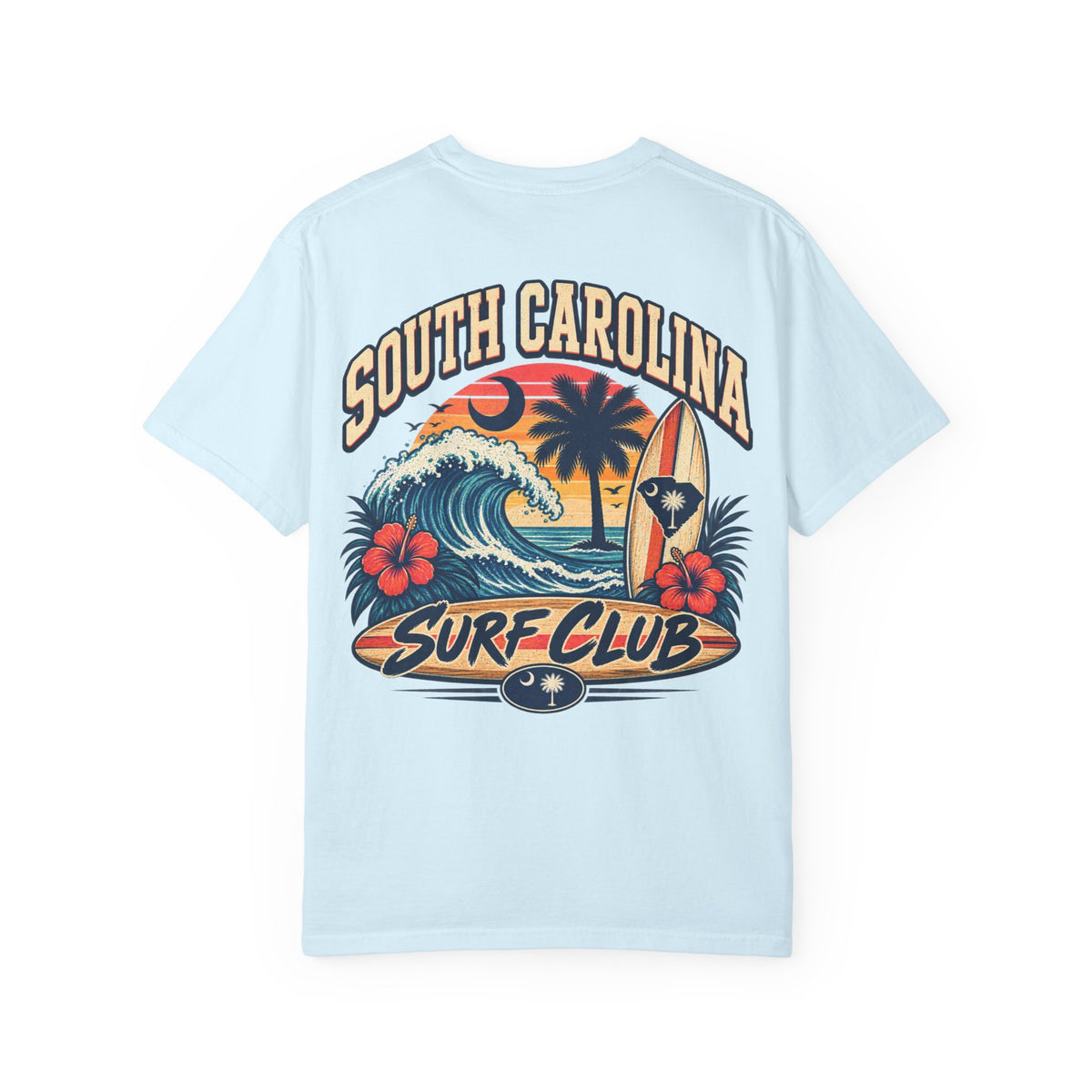 South Carolina Surf Club Unisex Comfort Color 1717 Streetwear Graphic Tee