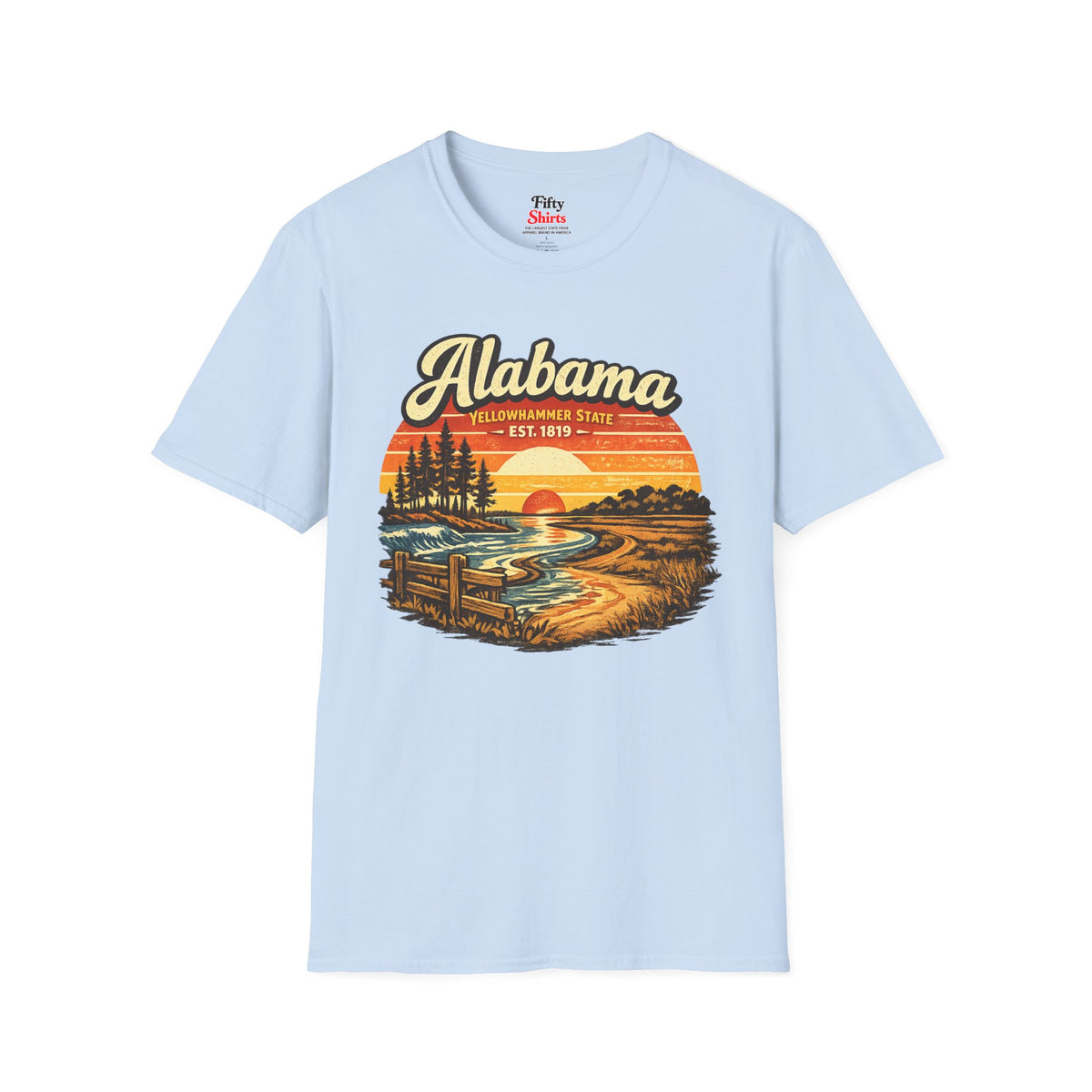 Alabama Southern Sunset Unisex Softstyle T Shirt State Pride Graphic Tee Collections FS03