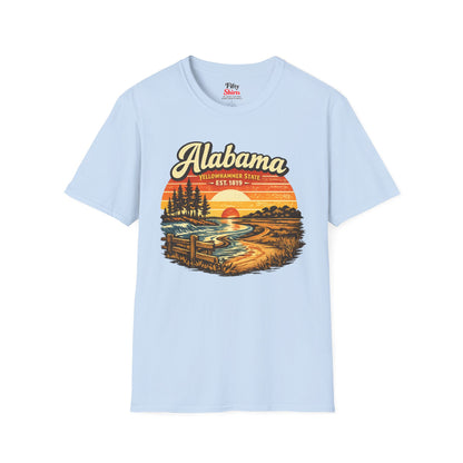 Alabama Southern Sunset Unisex Softstyle T Shirt State Pride Graphic Tee Collections FS03