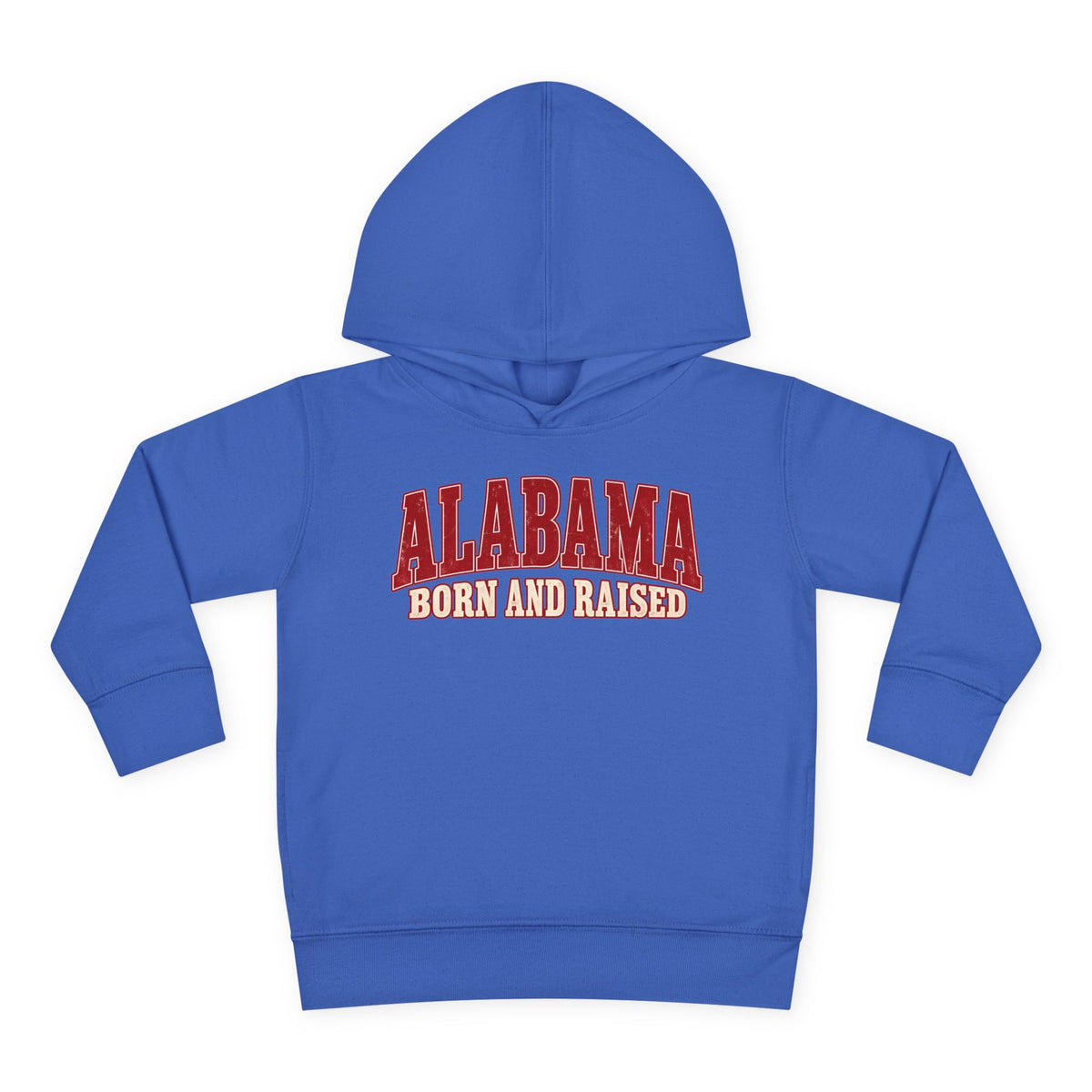 Alabama Born and Raised Classic Southern Heritage Unisex Toddler Pullover Fleece Hoodie