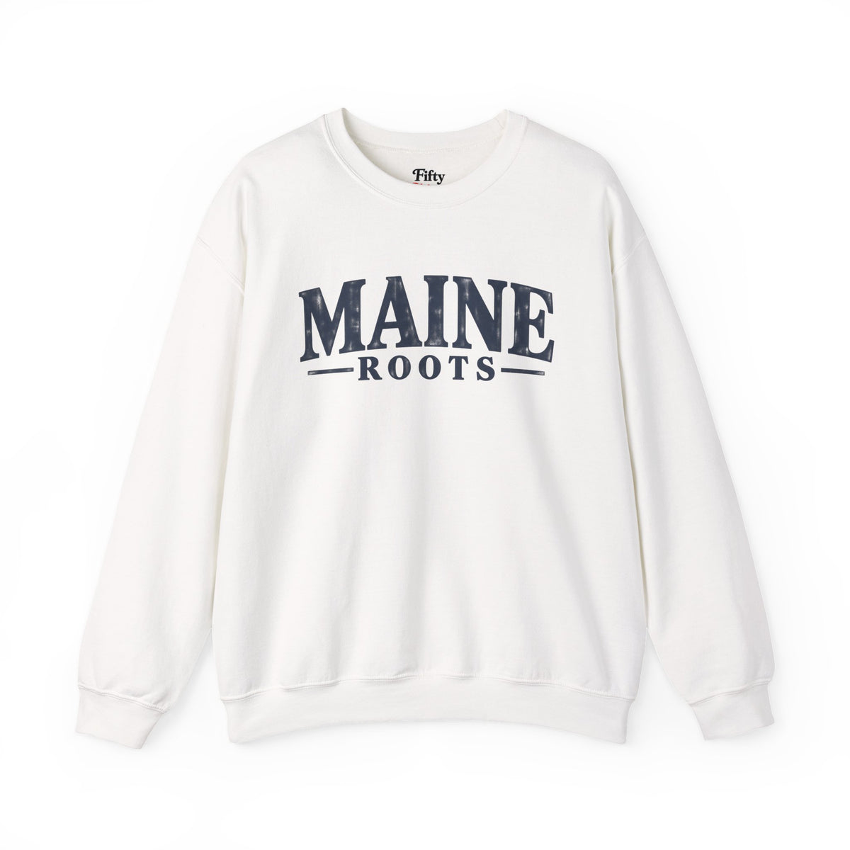 Maine Roots Unisex Crewneck Sweatshirt State Name Graphic