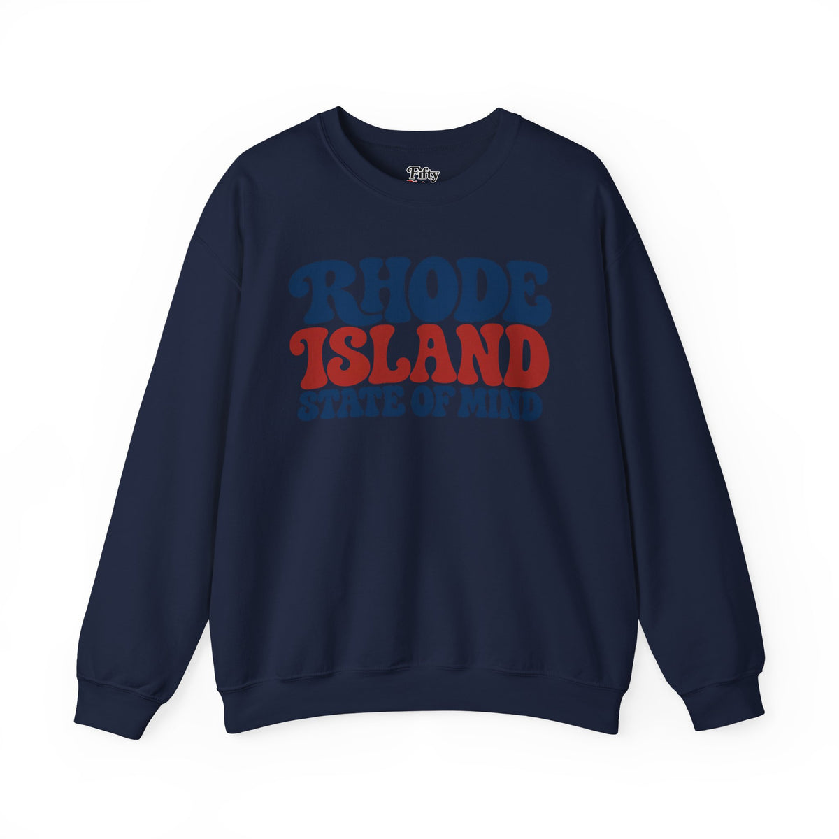 Rhode Island State of Mind Unisex Crewneck Sweatshirt State Name Graphic