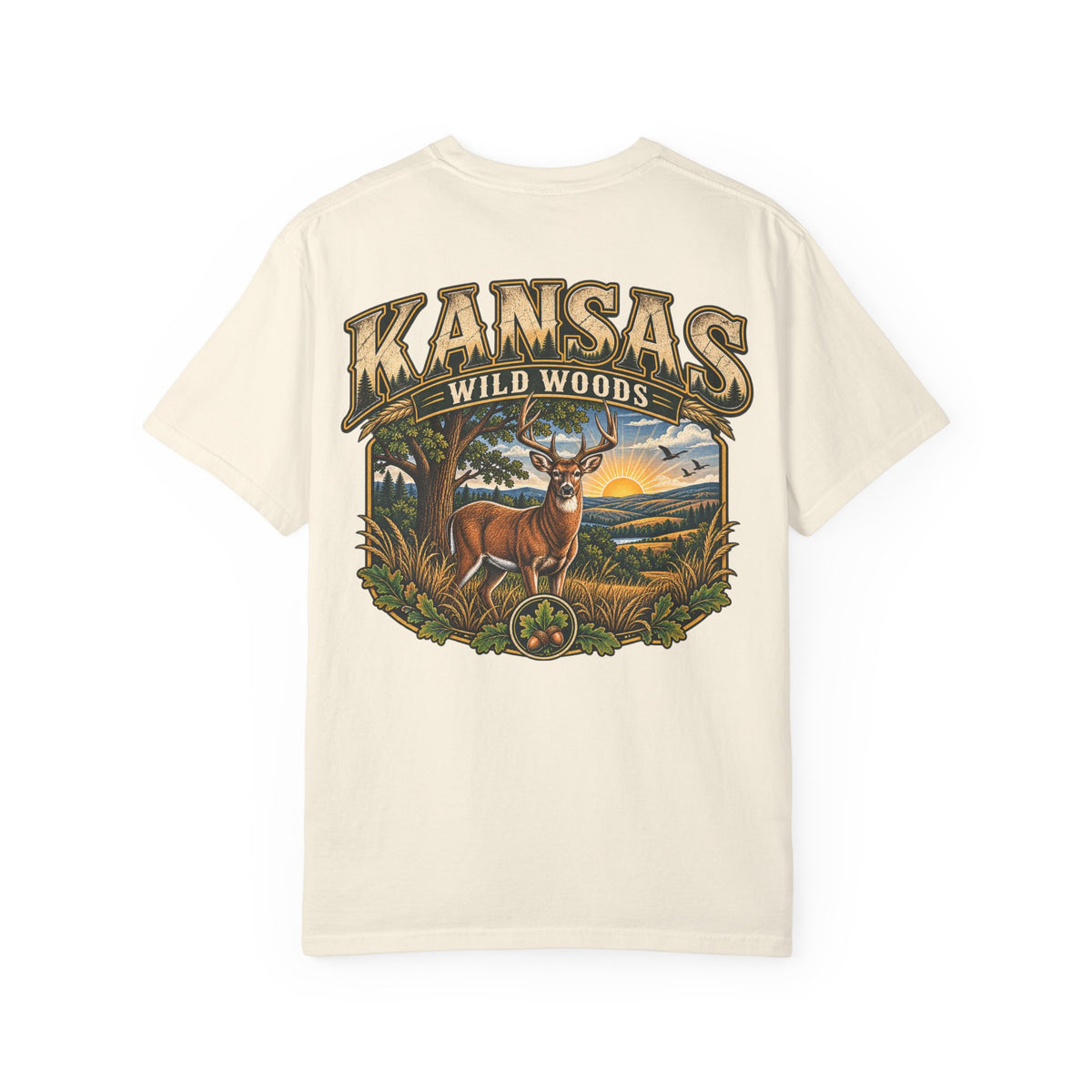 Kansas Wild Woods Unisex Comfort Color 1717 Streetwear Graphic Tee