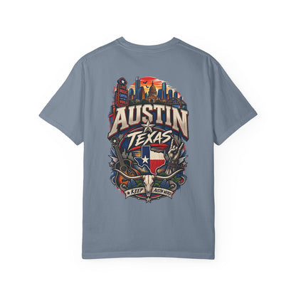 Austin Texas Unisex Comfort Color 1717 Streetwear Graphic Tee