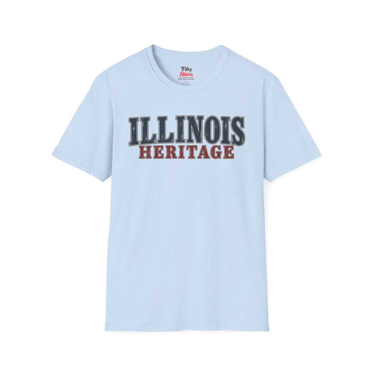 Illinois Heritage Unisex Softstyle T Shirt State Name Graphic Tee
