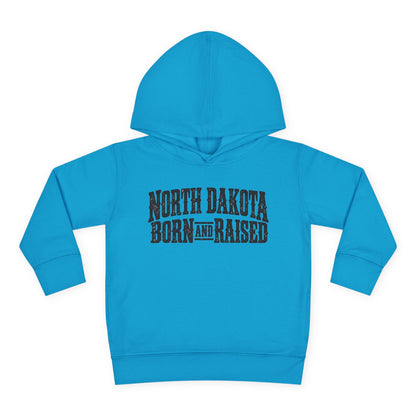 North Dakota Born and Raised Rugged Prairie Heritage Unisex Toddler Pullover Fleece Hoodie