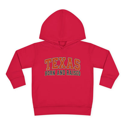 Texas Born and Raised Collegiate Unisex Toddler Pullover Fleece Hoodie