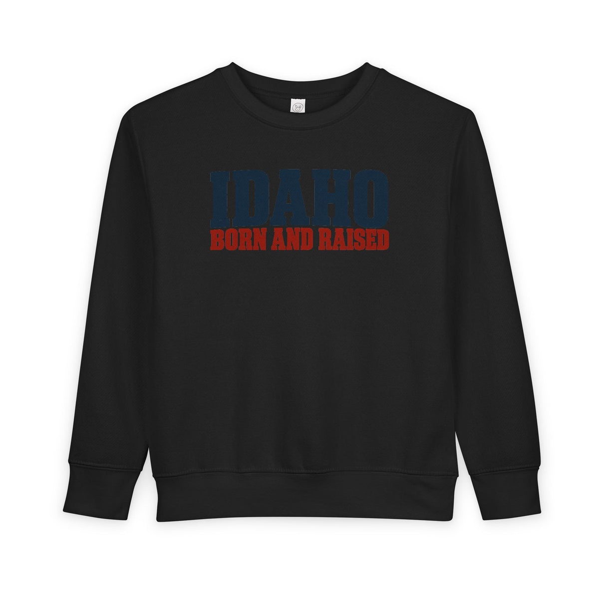 Idaho Born and Raised Rustic Americana Unisex Toddler Sweatshirt
