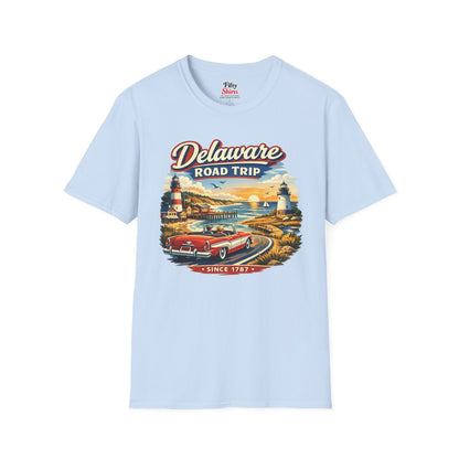 Delaware Roadtrip Unisex Softstyle T Shirt State Pride Graphic Tee Collections FS03
