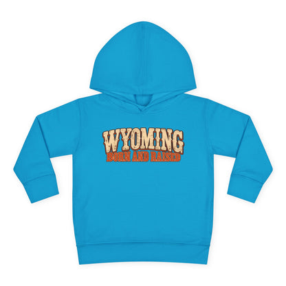 Wyoming Born and Raised Vintage 1970s Western Unisex Toddler Pullover Fleece Hoodie