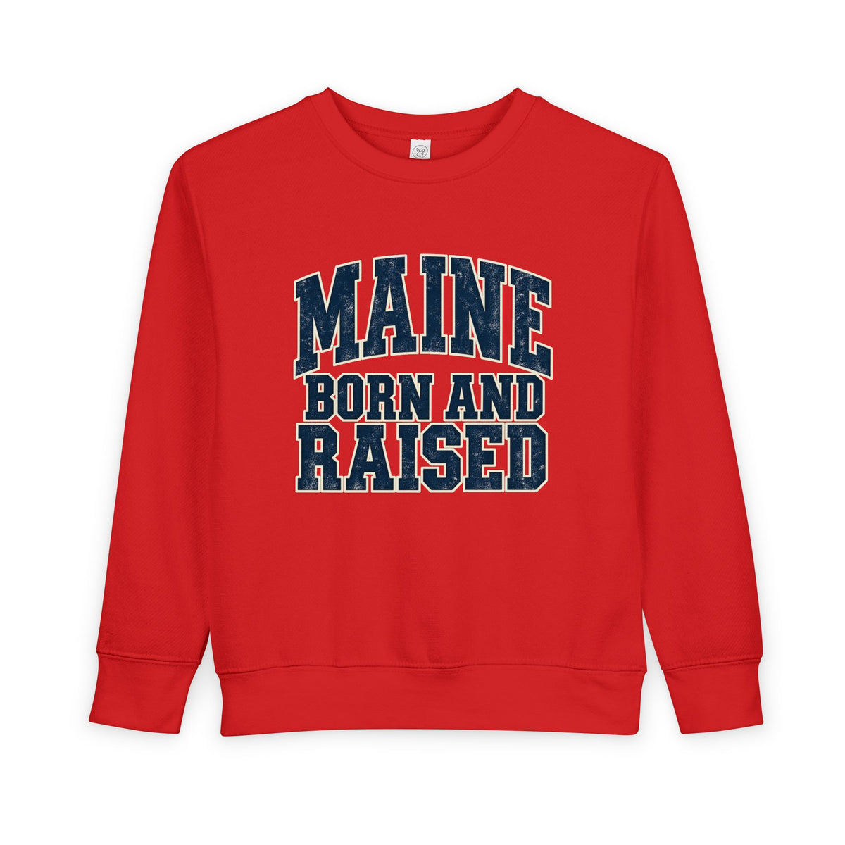 Maine Born and Raised Bold Athletic Unisex Toddler Sweatshirt