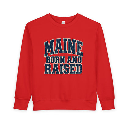 Maine Born and Raised Bold Athletic Unisex Toddler Sweatshirt