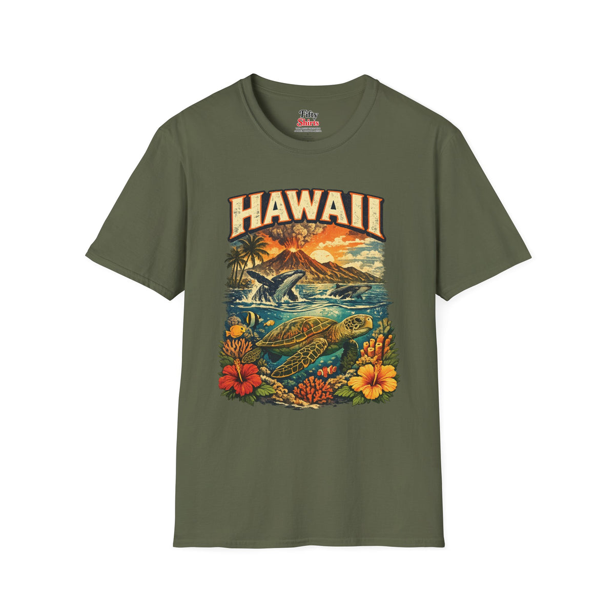 Hawaii Wildlife Unisex Softstyle T Shirt State Pride Graphic Tee Collections FS03