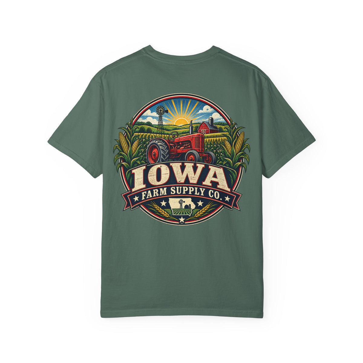 Iowa Farm Supply Co Unisex Comfort Color 1717 Streetwear Graphic Tee