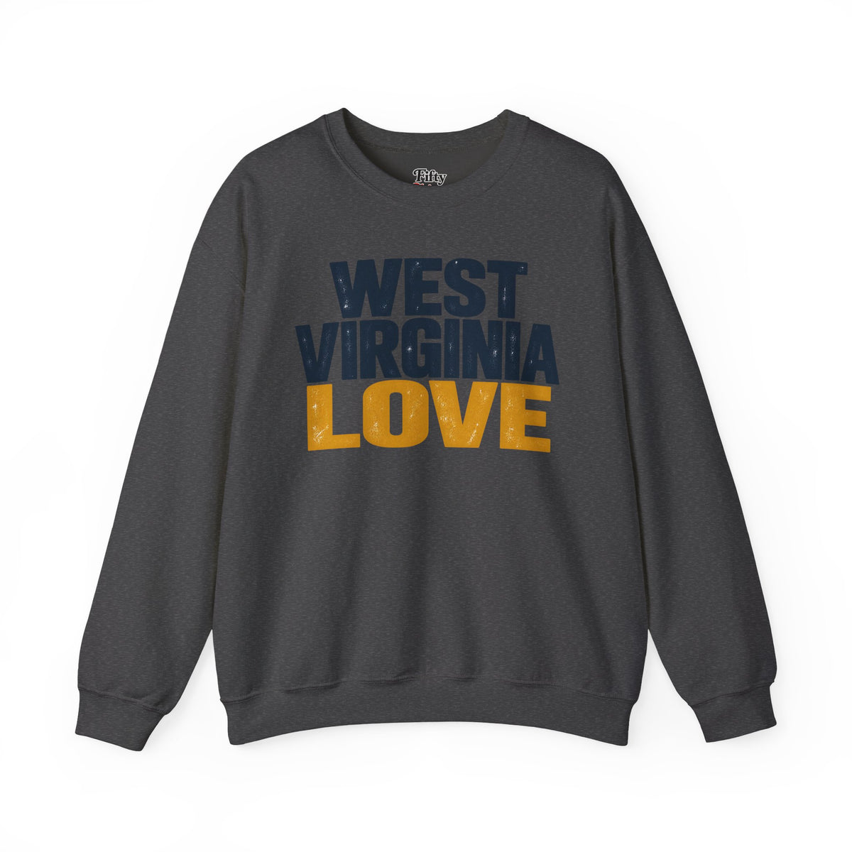 West Virginia Love Unisex Crewneck Sweatshirt State Name Graphic
