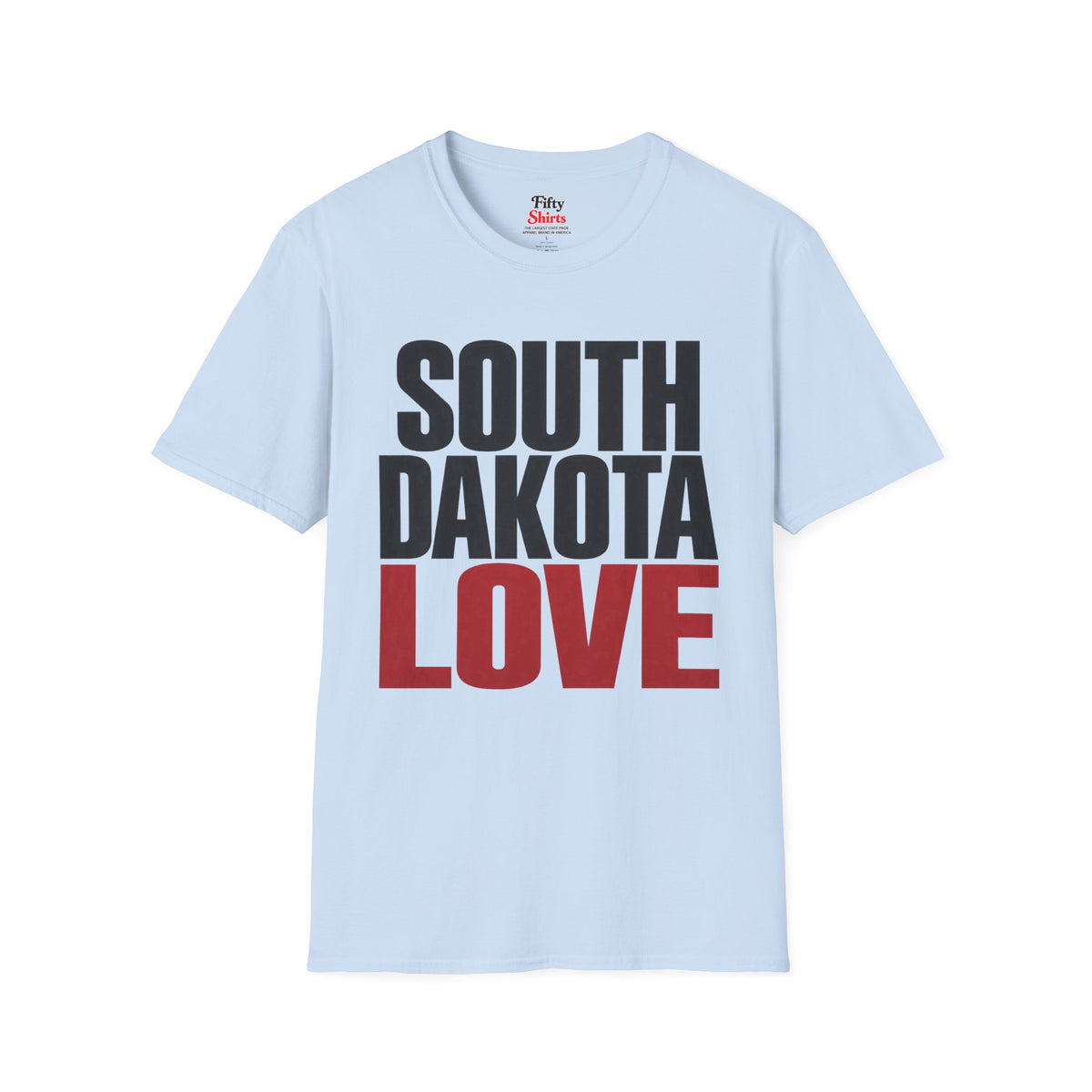 South Dakota Love Unisex Softstyle T Shirt State Name Graphic Tee
