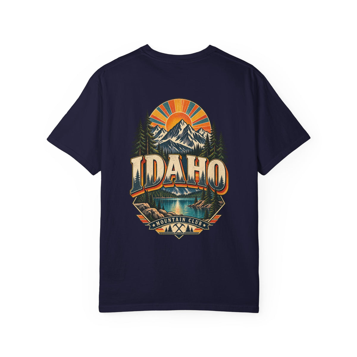 Idaho 1970s Mountain Club Unisex Comfort Color 1717 Streetwear Graphic Tee