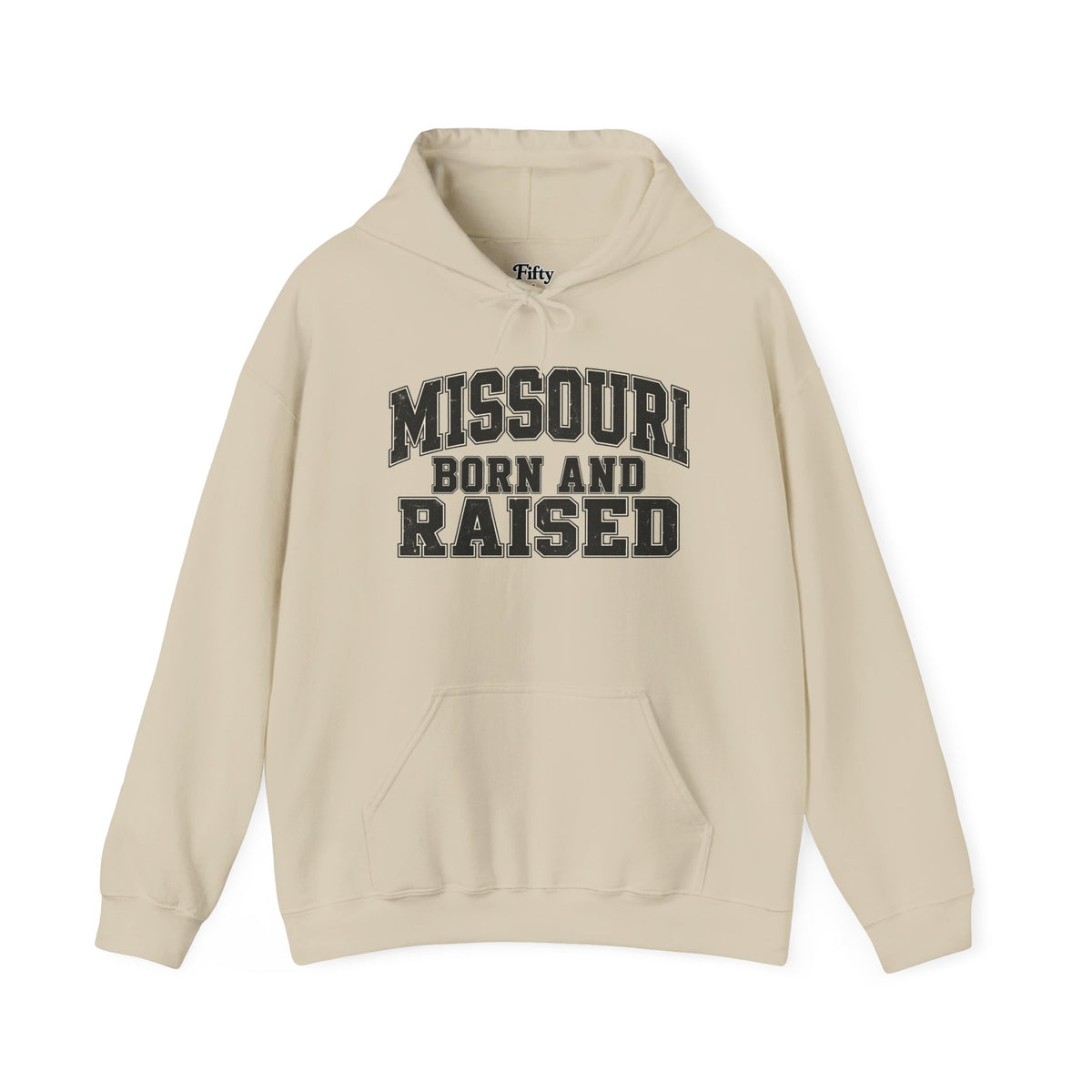 Missouri Born and Raised Unisex Hoodie State Name Graphic
