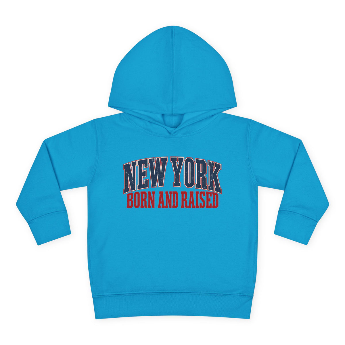 New York Born and Raised Old-School Americana Unisex Toddler Pullover Fleece Hoodie Graphic